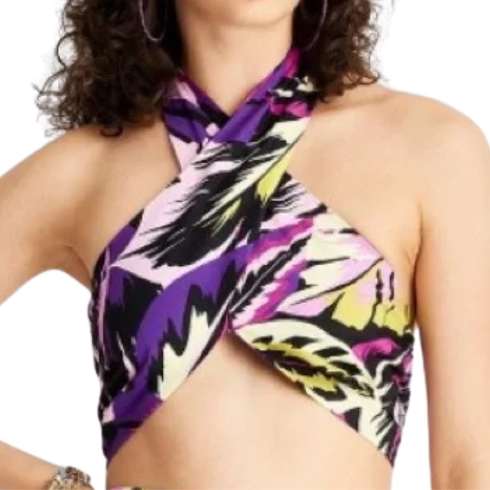 Future Collective x Alani Noelle Tropical Halter Crop Top